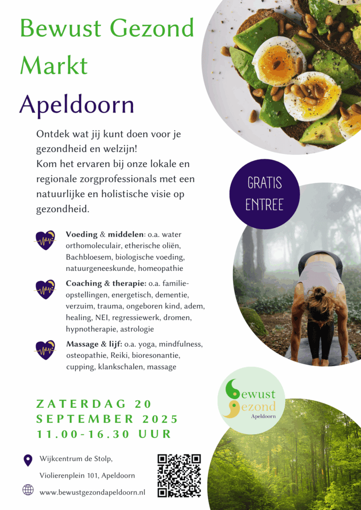 20250722 Bewust Gezond Markt 2025 definitief Gezondheidsmarkt Apeldoorn: voeding, therapie, massage, gratis toegang.